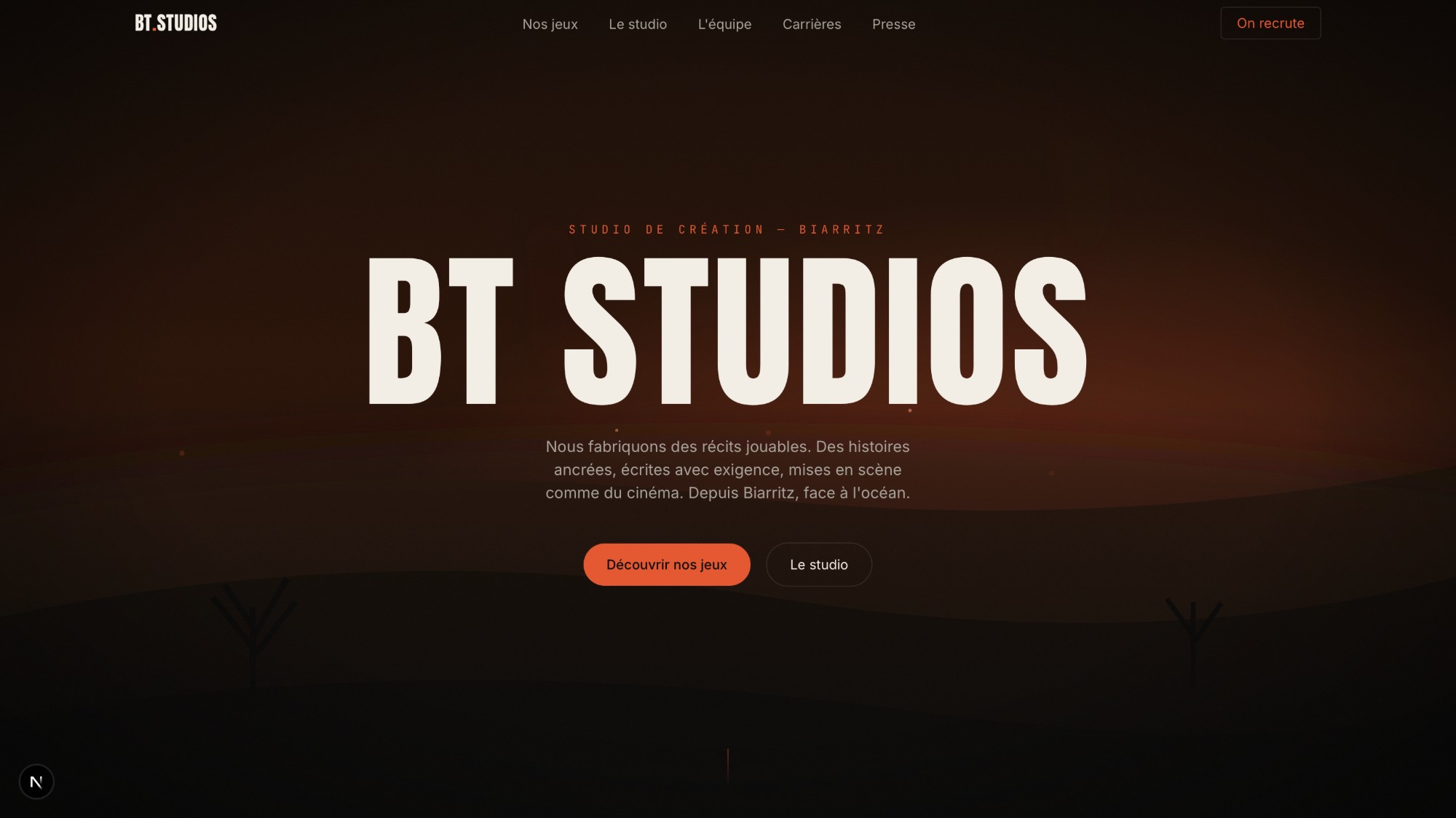 Aperçu du site BT Studios